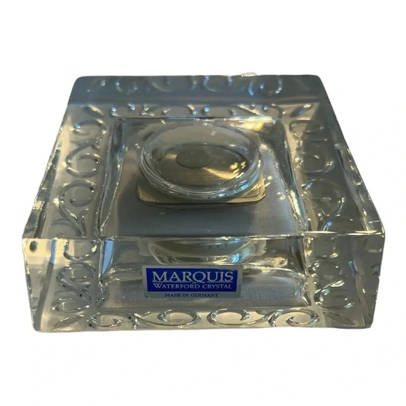 Marquis Waterford Arabesque Clock Seiko Lead Crystal Germany - Picture 4 of 8